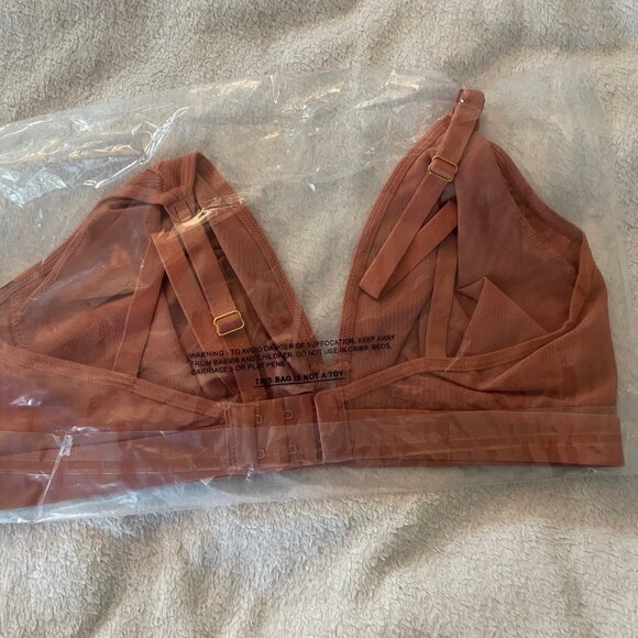 NWT Lively Bralette Brown Size 2 Bra New With Tags Minimalist 34 36 D DD DDD - Picture 4 of 4